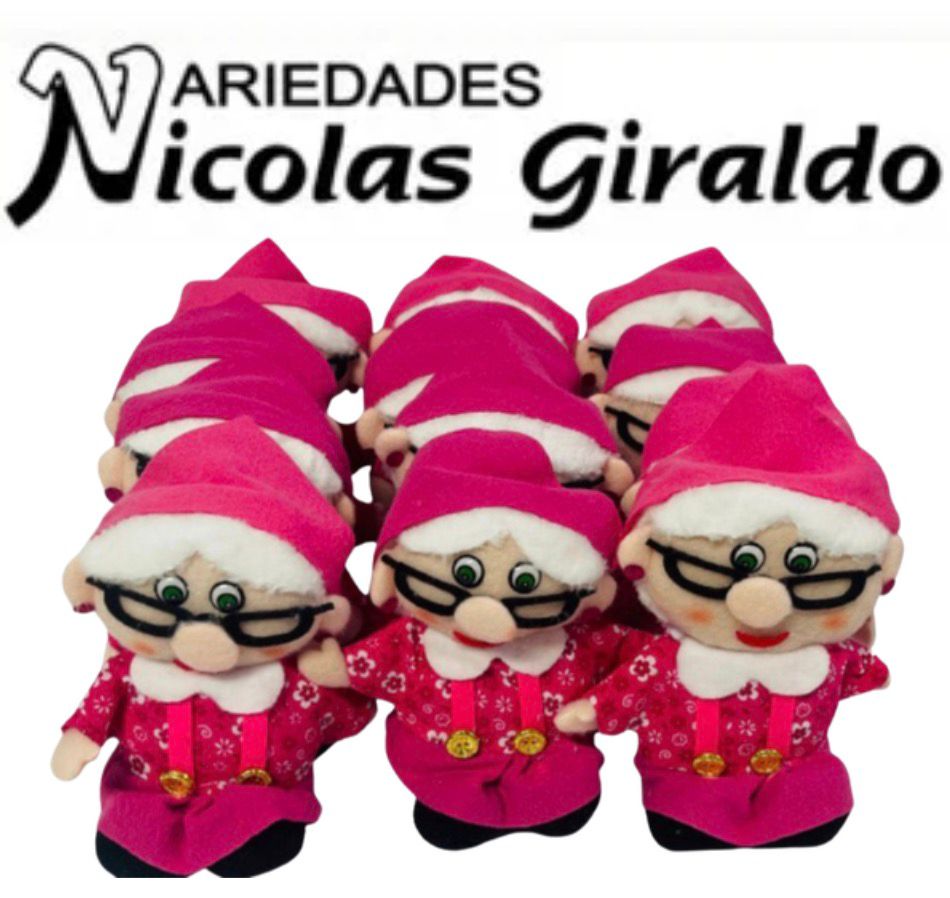 Peluche viejitas dama mini x12 unidades