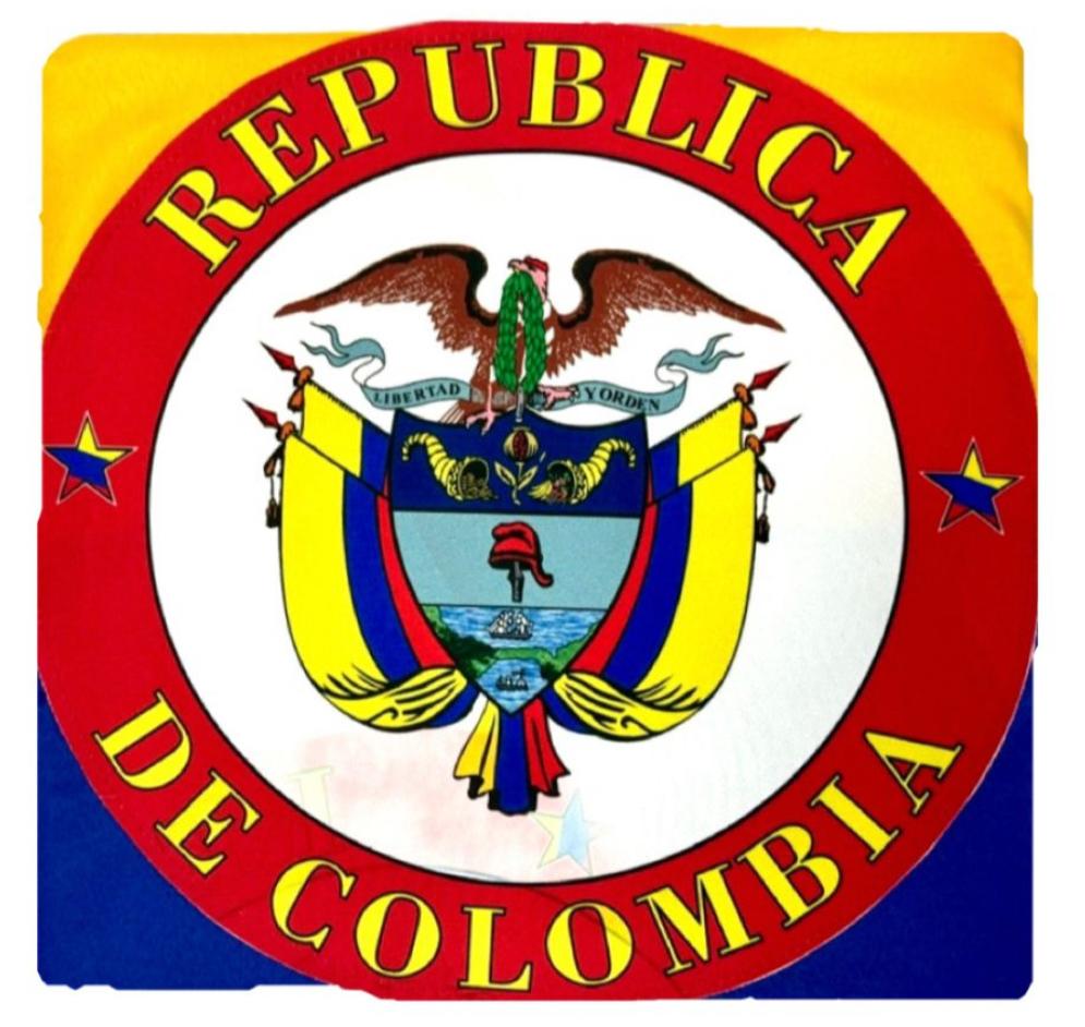 Bandera colombia gde con escudo 100x150