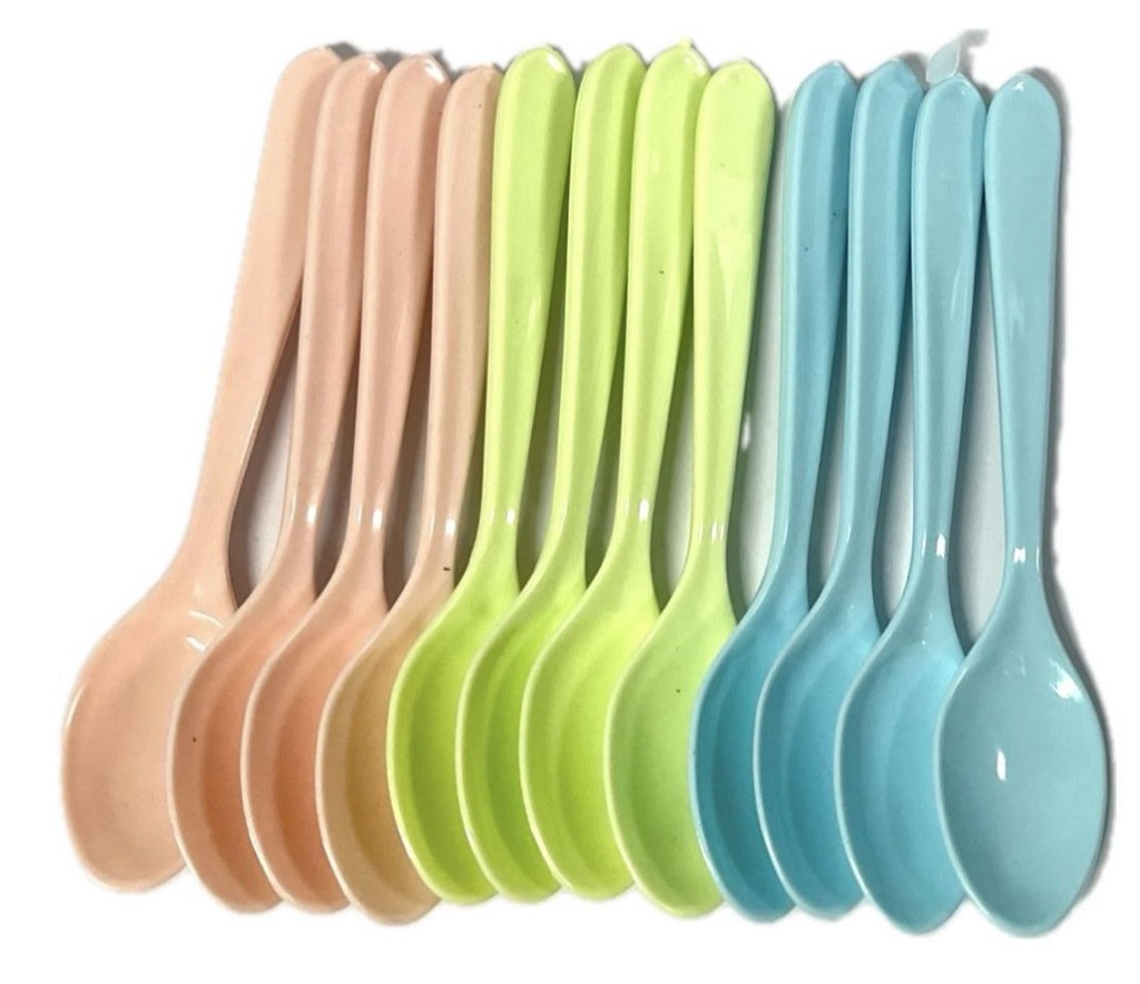 Cuchara plastica pastel x12 