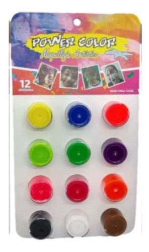 Pinta caritas powercolor neon x12    