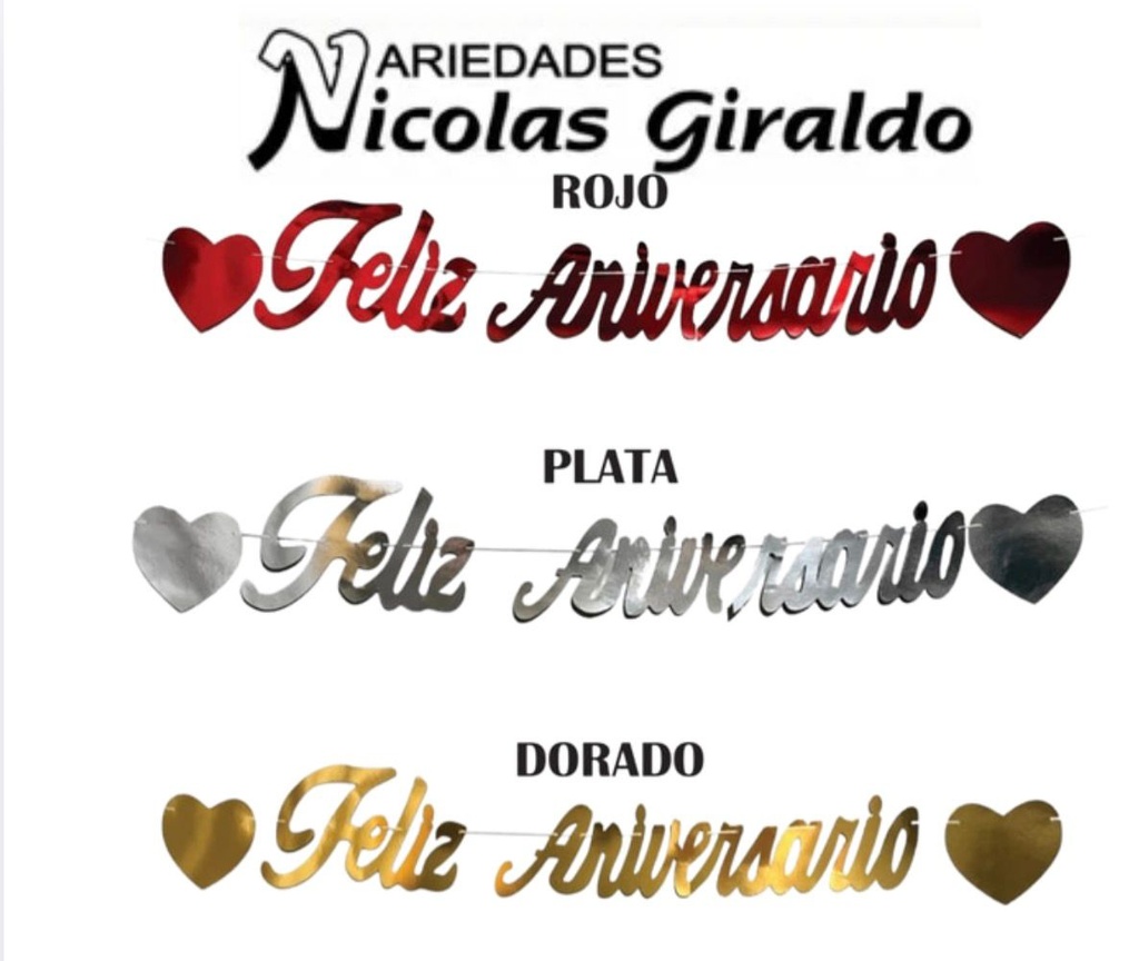 Feliz aniversario cursivo 