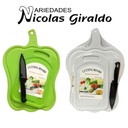 [2026W-30] Tabla picar x2 mas cuchillo manzana 25x30