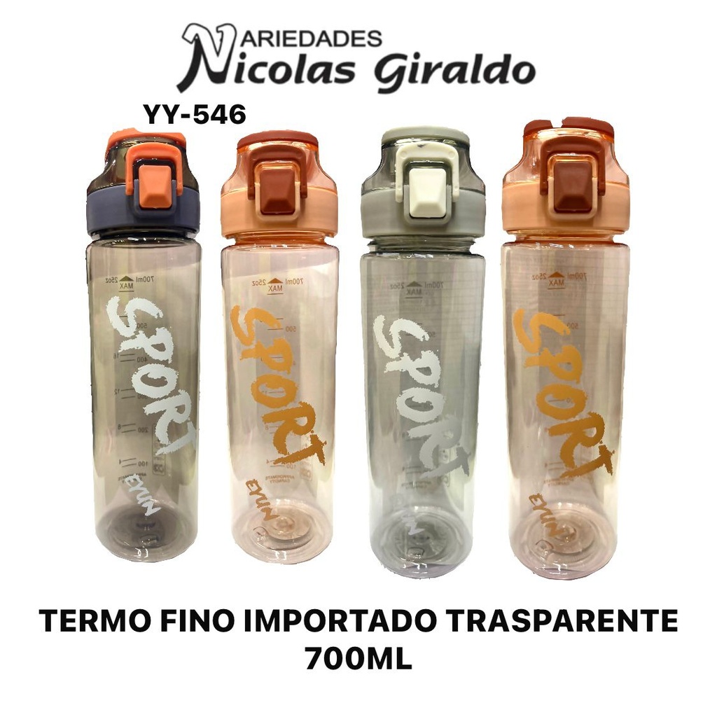 @Termo fino importado transparente 700ml