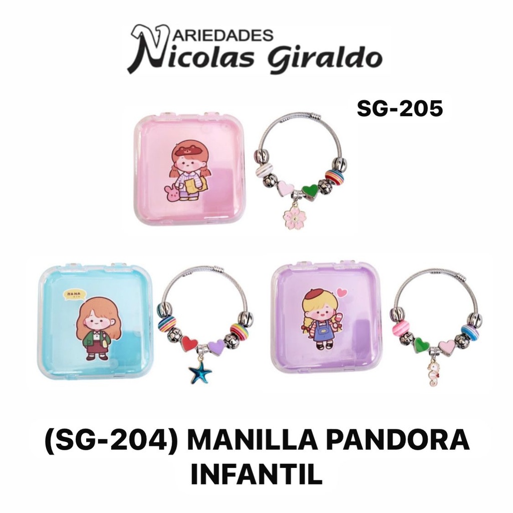 (SG-204)Manilla pandora infantil 