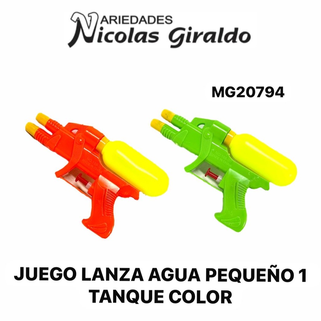 Juego lanza agua pequeño 1 tanques color 