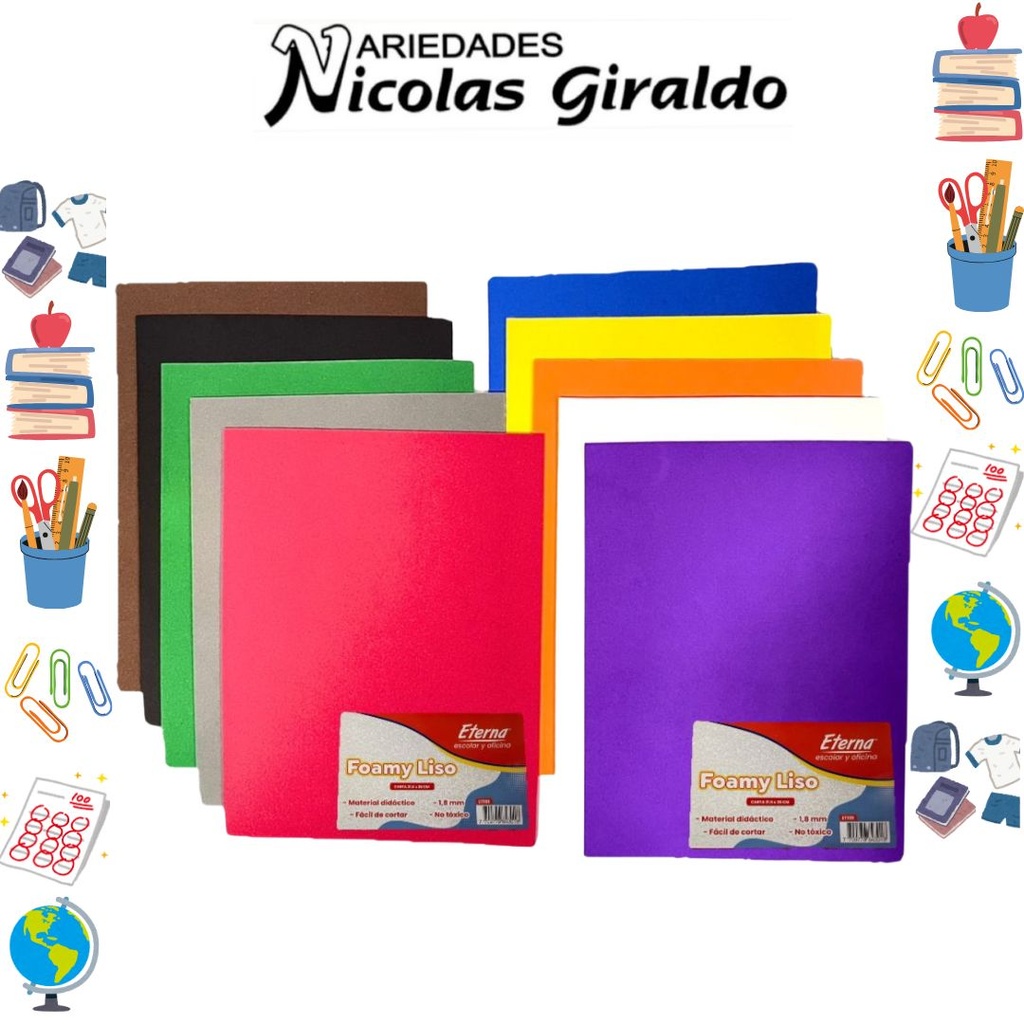 foamy eterna liso surtido x10 