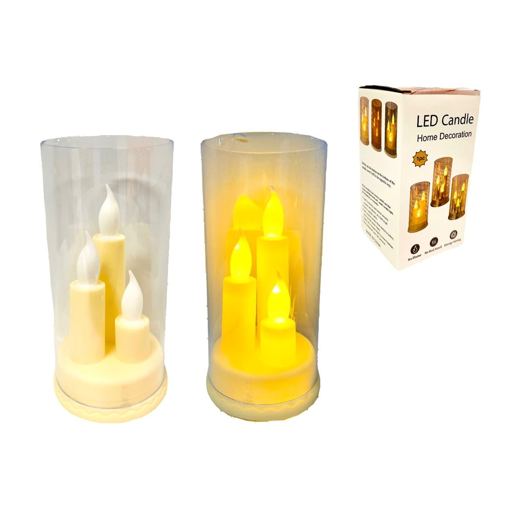 Vela pila x3 vaso pequeña