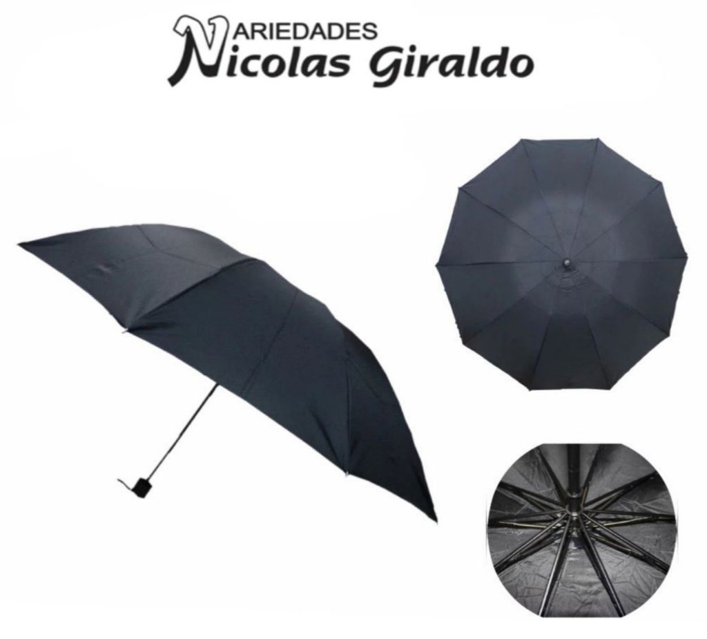 Sombrilla dama presidencial negra 125CM con filtro