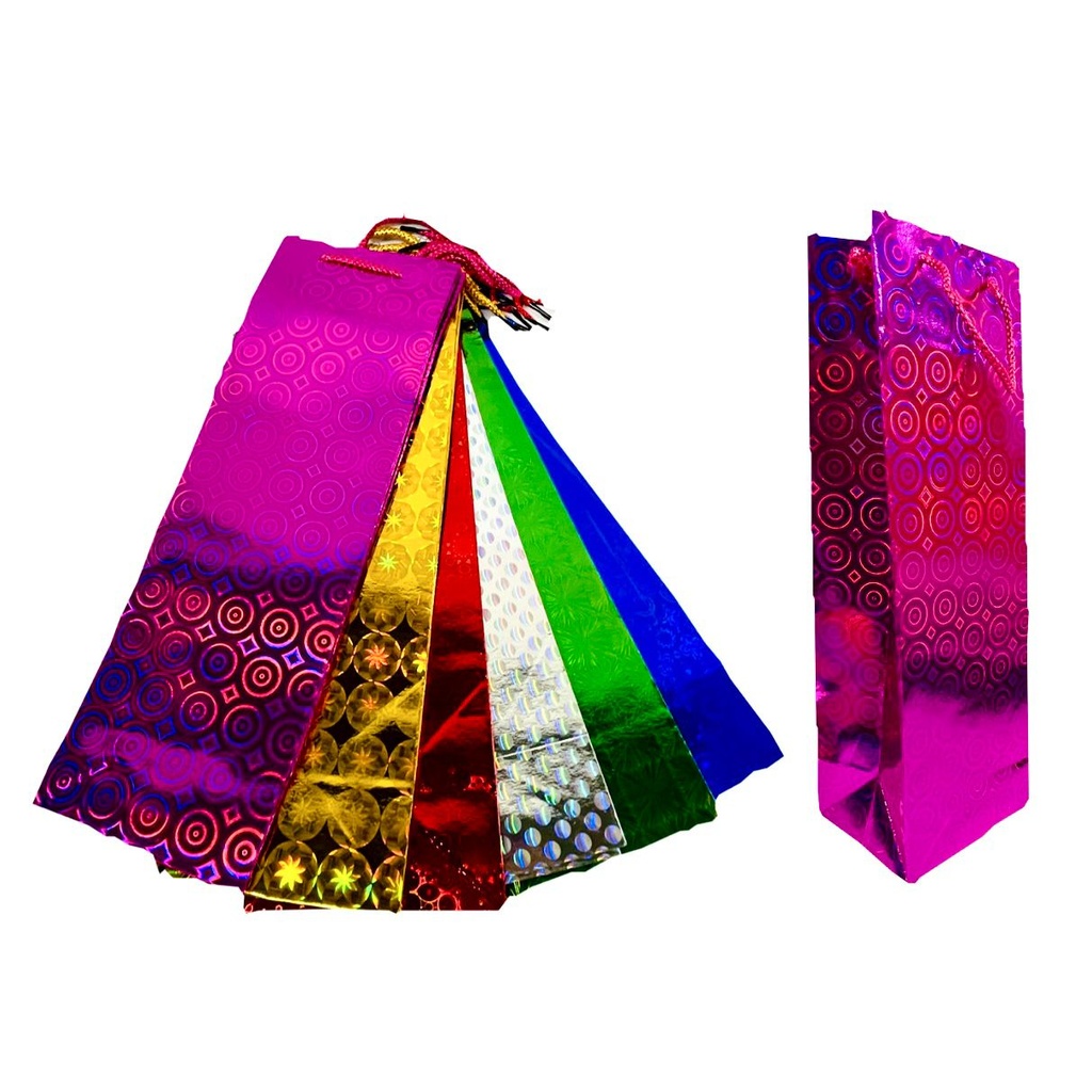 Bolsa regalo tornasol vinera pqt x12