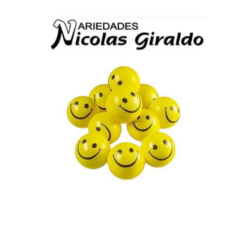 Pelota relajante carita feliz pequeña paq x12 