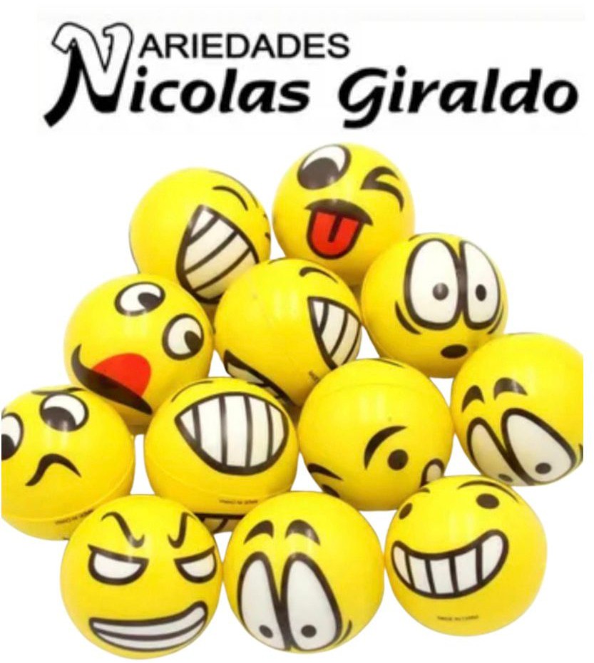 Pelota relajante emoticon mediana x12 