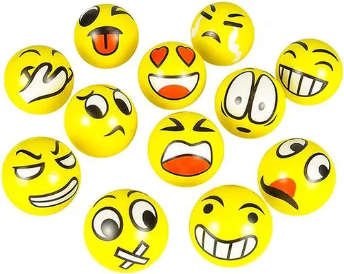 Pelota relajante emoticon mediana x12 