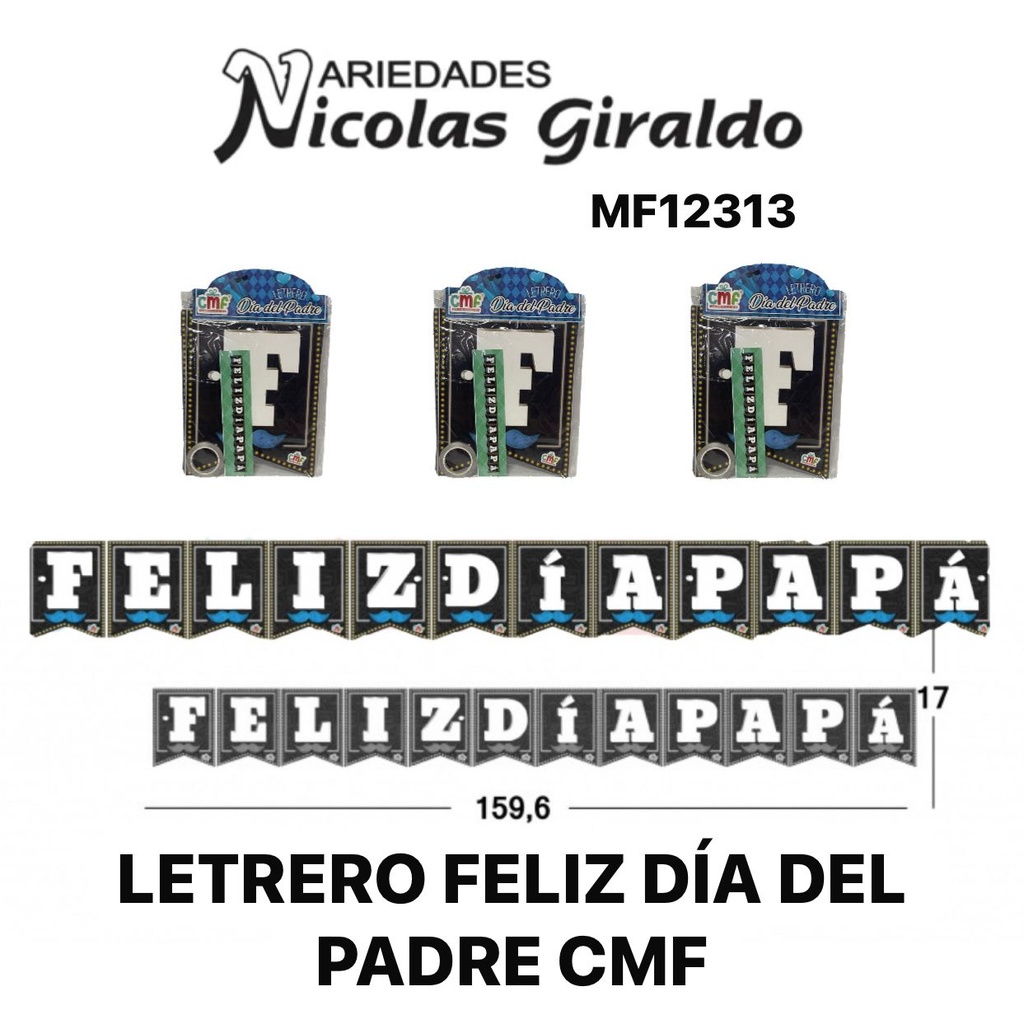 Letrero feliz toda ocasion cmf