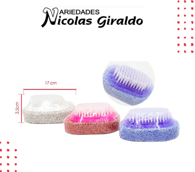 Piedra pomes con cepillo X1 bolsa X12 