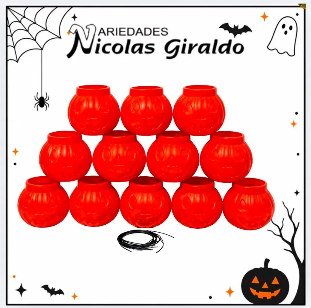 [BH-32X12] Calabaza grande naranja halloween PQT X12
