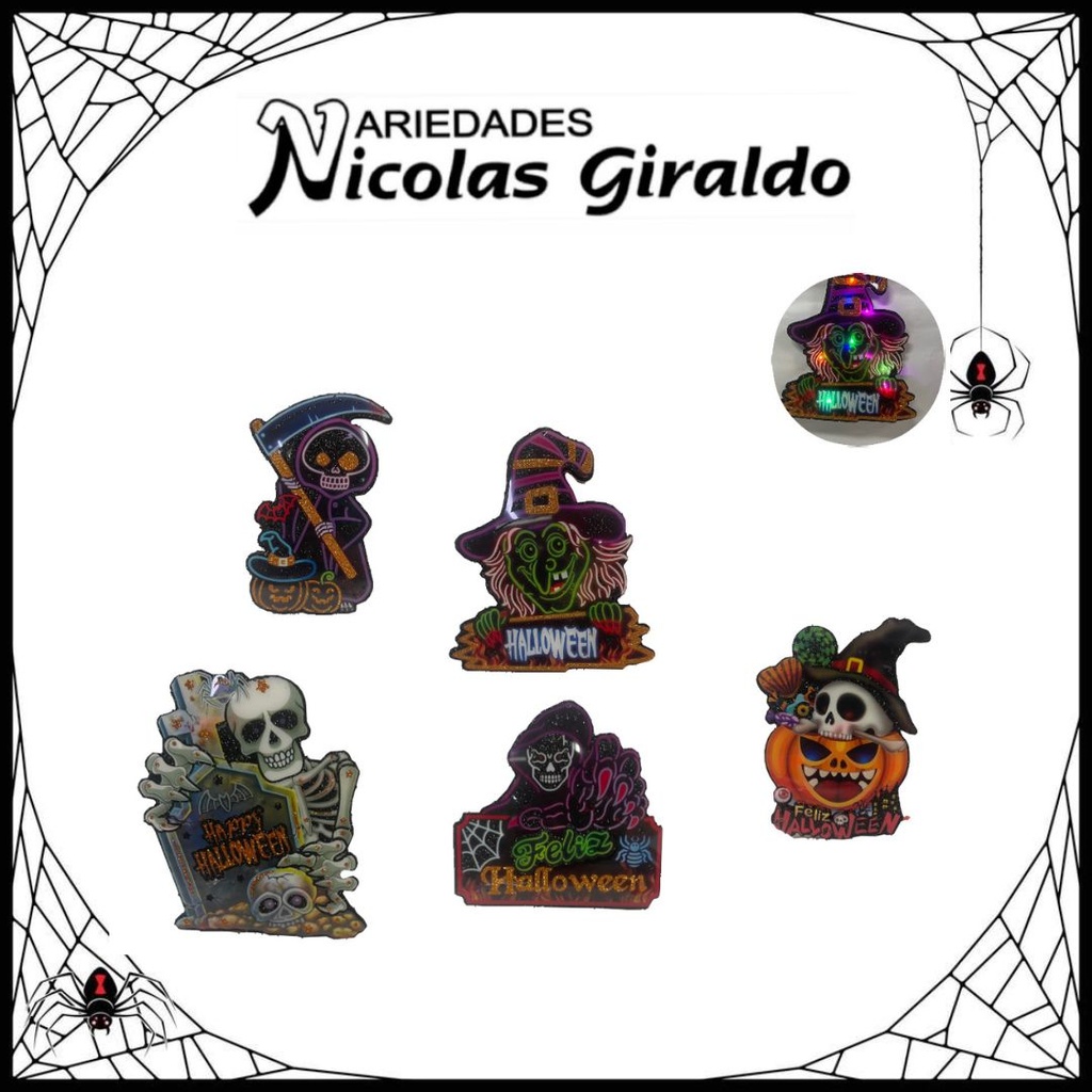 Adorno pared pequeño con luz halloween 