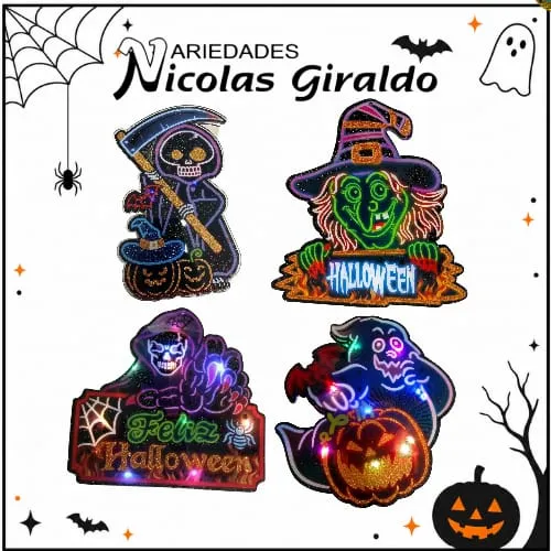 [AS-H140] Adorno pared pequeño con luz halloween 