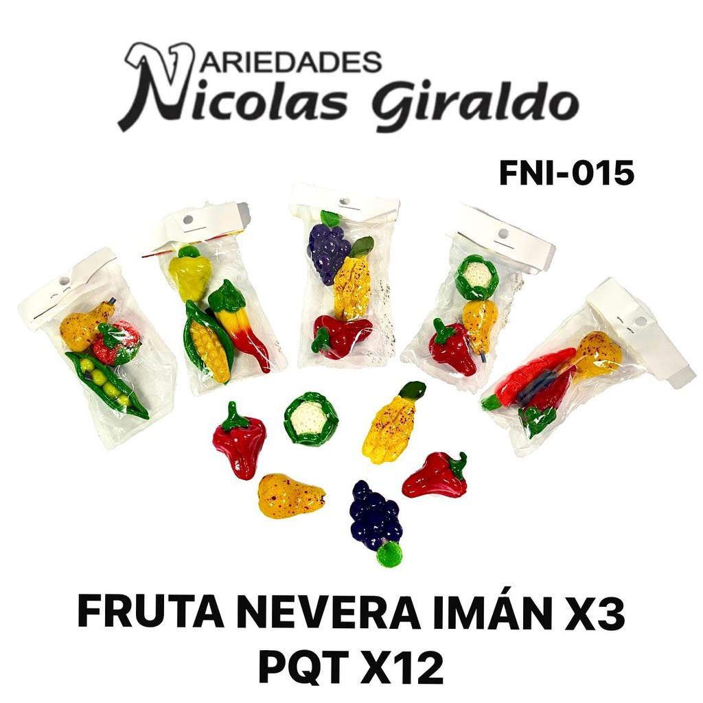 Fruta nevera Iman x3 PQT x12