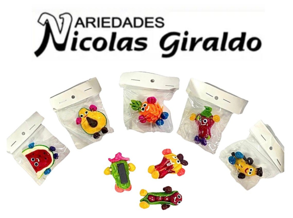 Fruta nevera iman ojos pqt x12 