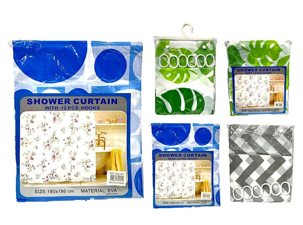 Cortina baño semi estuche grande 