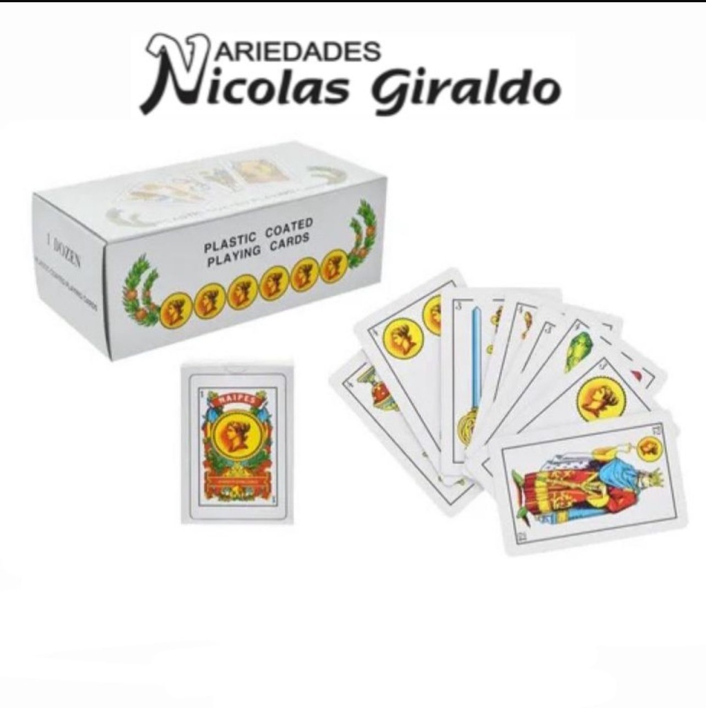 Naipe español sencillo caja x12