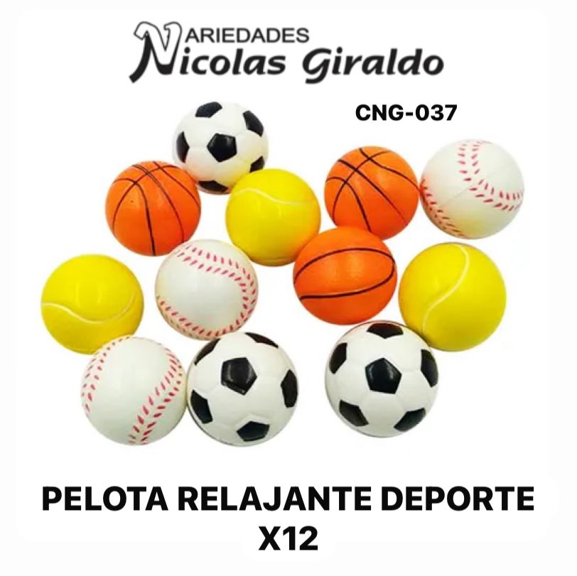 Pelota relajante deporte pequeña x12 