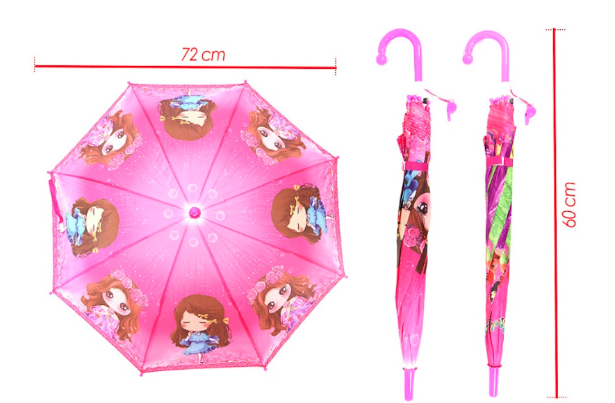 [CNG-039] Sombrilla infantil tela estampada niña  