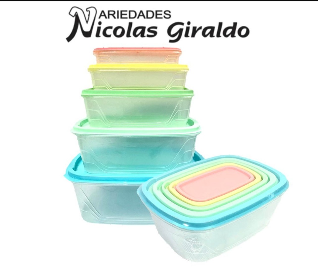 Coca plastica rectangular x5