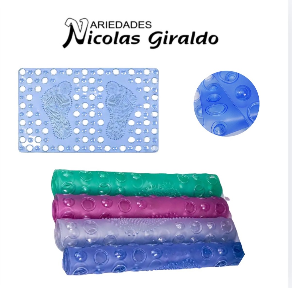 Tapete baño fino rectangular huella  