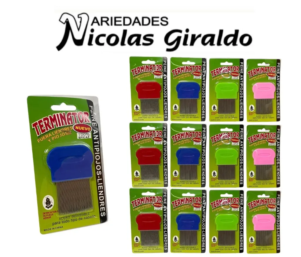 Peine piojo metalico PQT X12