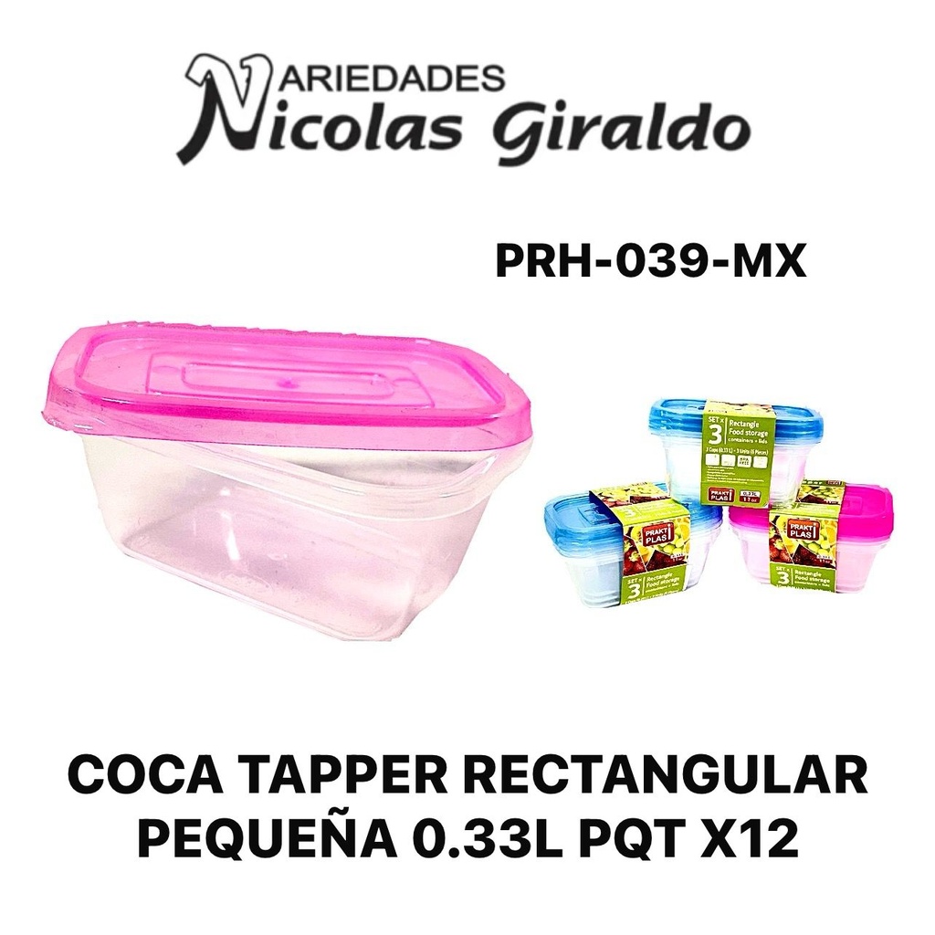 Coca tapper rectangular pequeña 0.33L PQT X12 