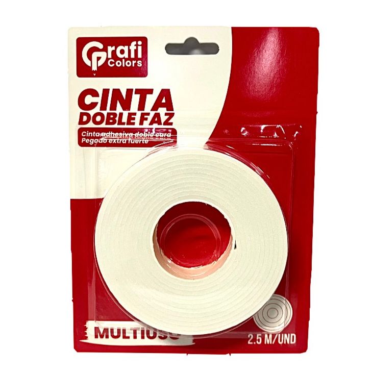 Cinta doble faz grande roja  graficolor 