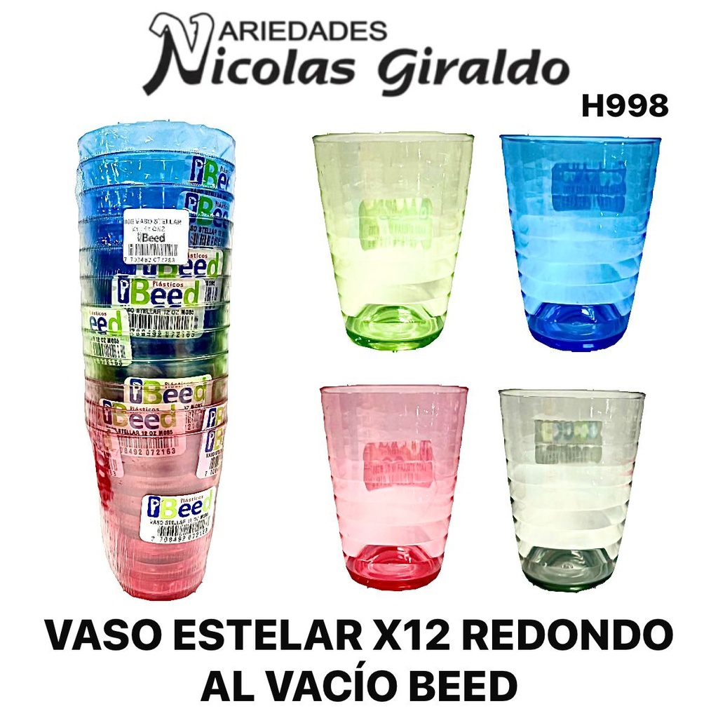 Vaso estelar x12 redondo al vacio beed