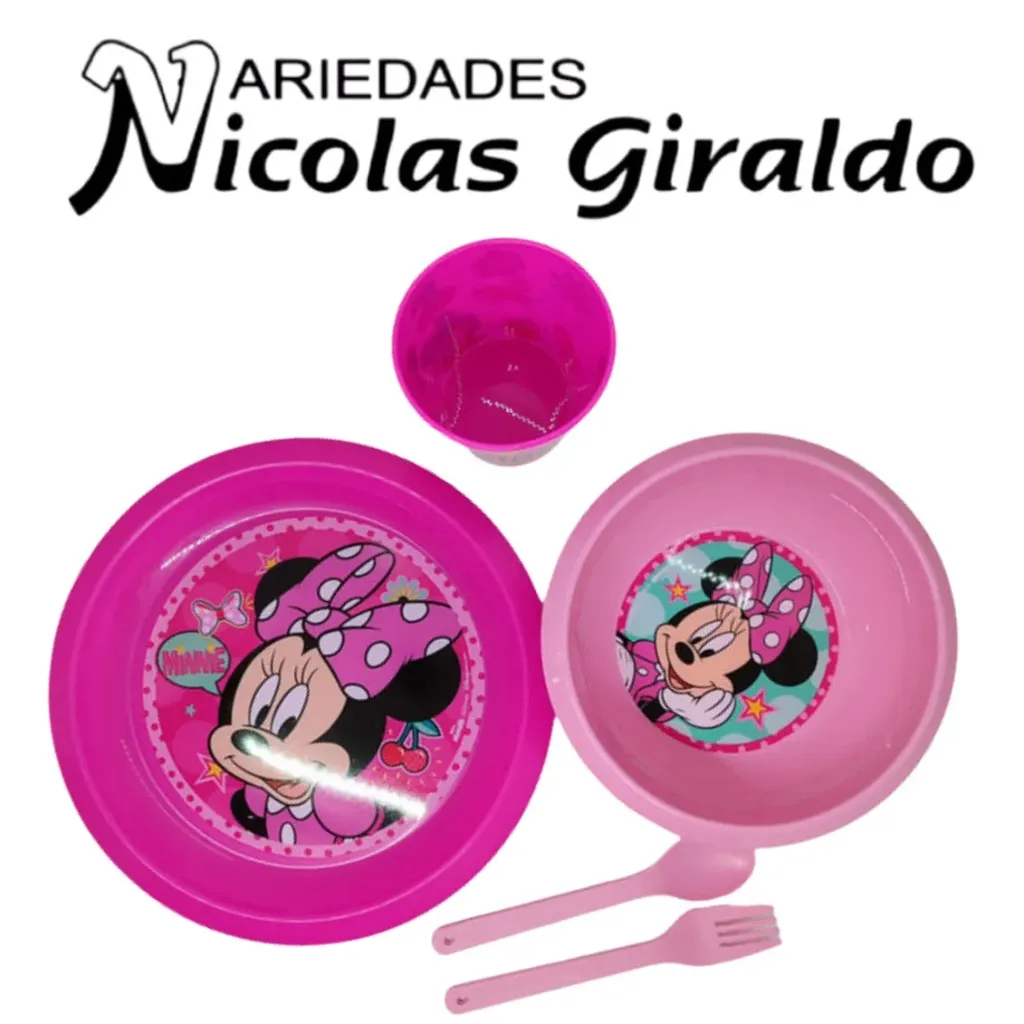 [BC-K-1215.M2] Vajilla personajes wantu minnie star 