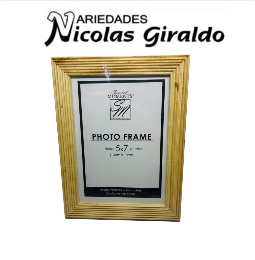 Porta retrato 5x7 acetato tipo madera