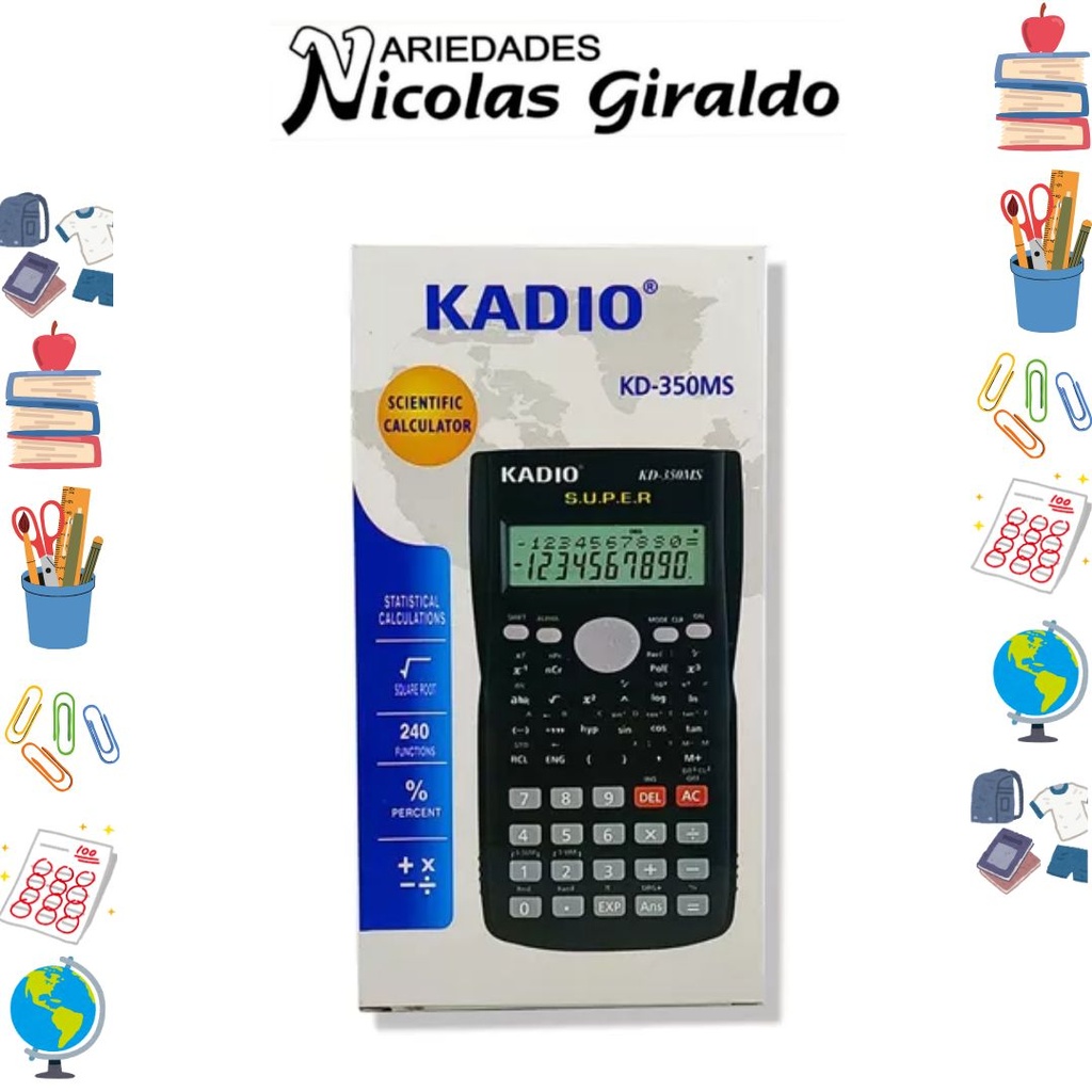 Calculadora kadio cientifica negra 