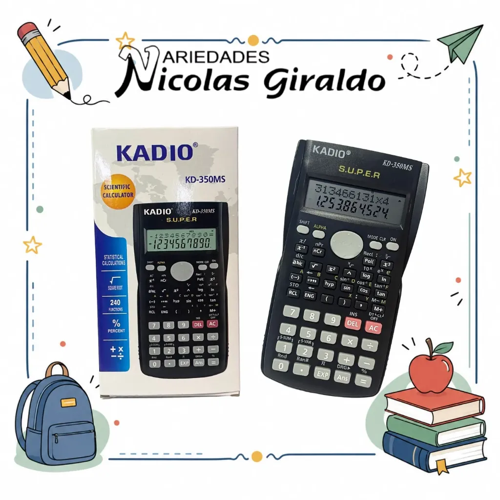 Calculadora kadio cientifica negra 