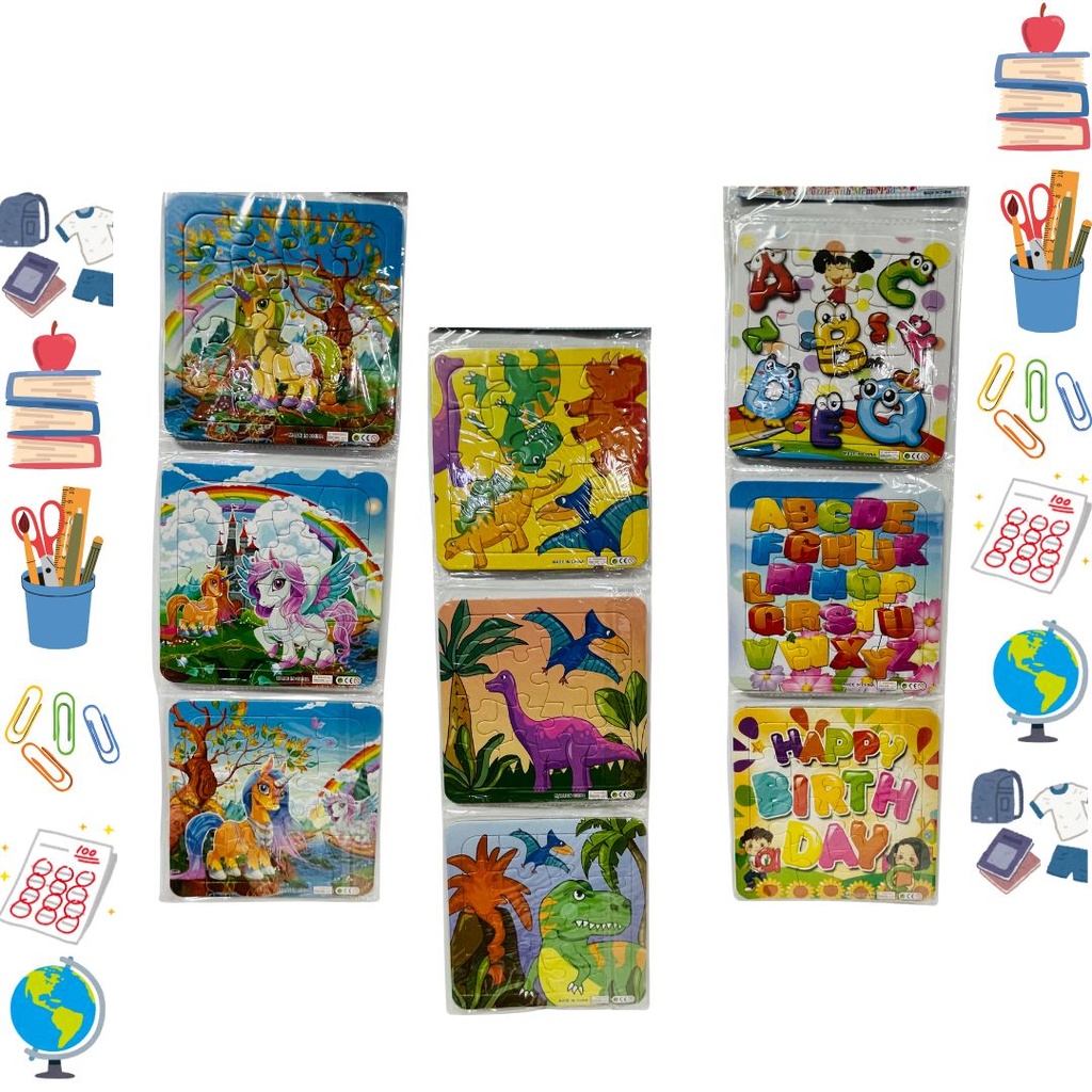 Rompecabezas carton mini x3 