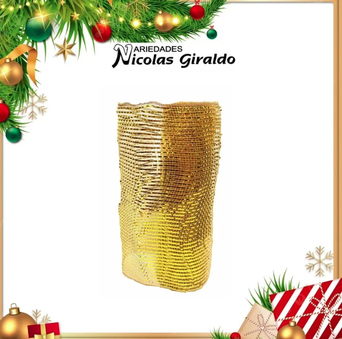 @MALLA DECORATIVA 26CM DORADA