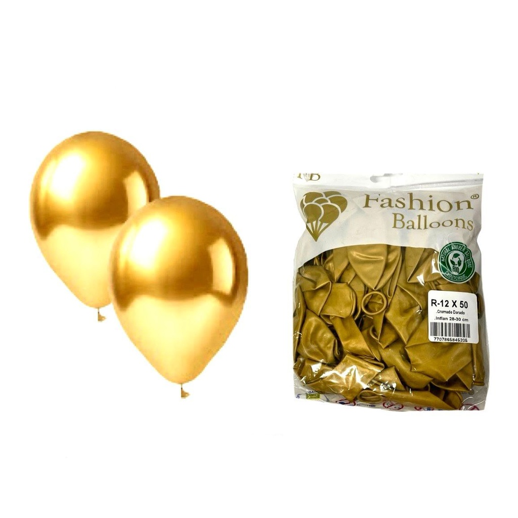 Bomba ballons r12x50 cromado dorado