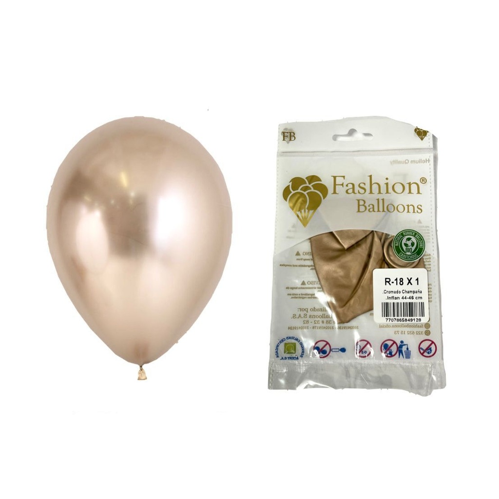 [849128] Bomba ballons r18x1 cromado champaña