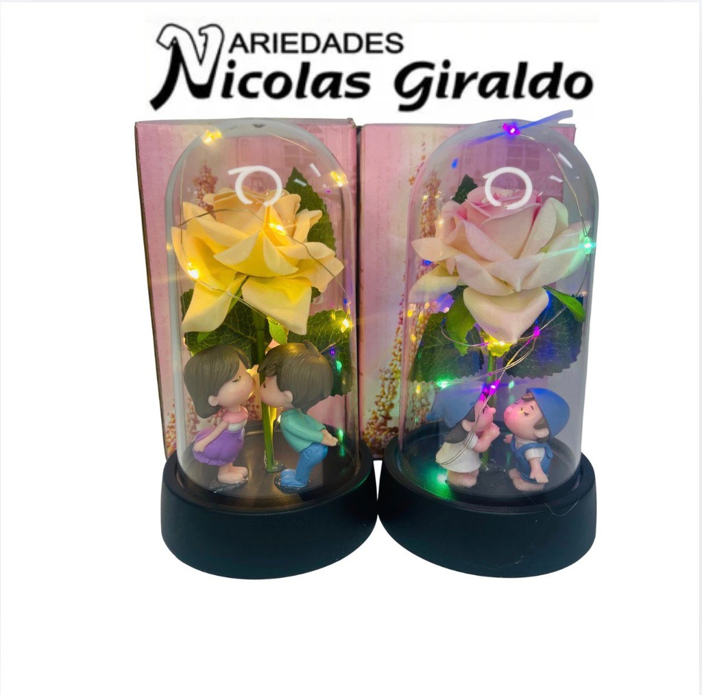 Urna decorativa 2 muñecos luz pequeña  