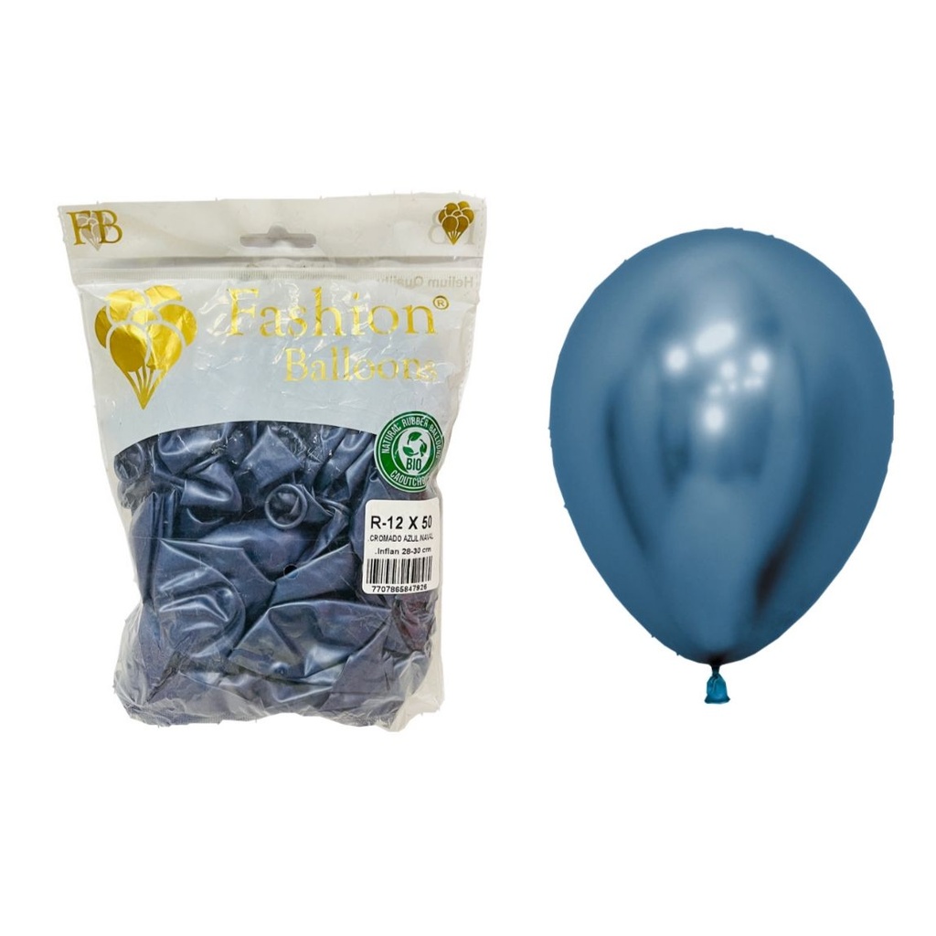 Bomba ballons r12x50 cromado azul naval