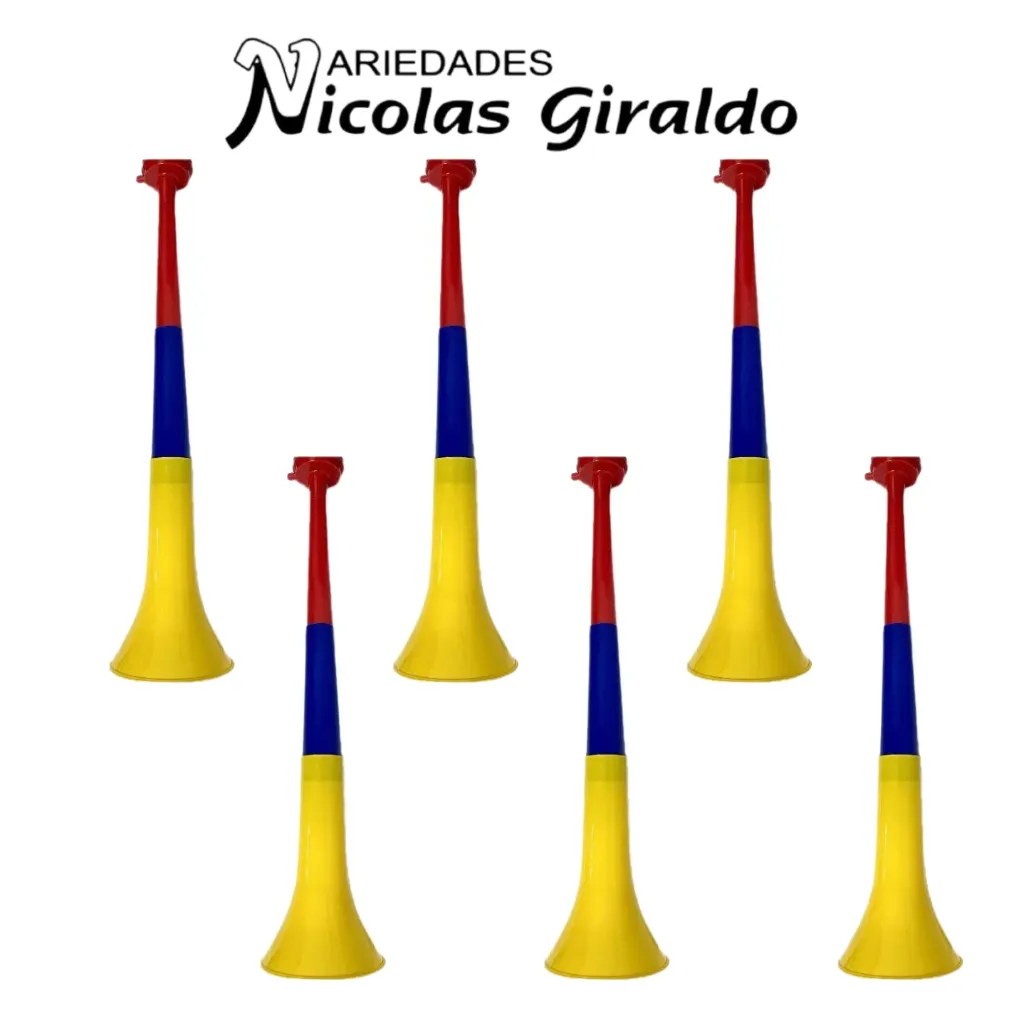 Vuvuzela colombia grande 3 cuerpos PQT X6