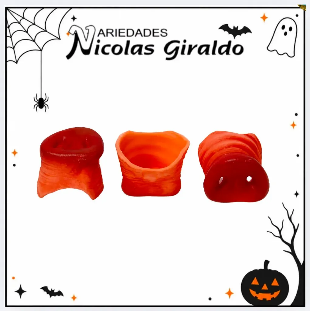 [H-301-N] Nariz halloween caucho marrano PQT X12