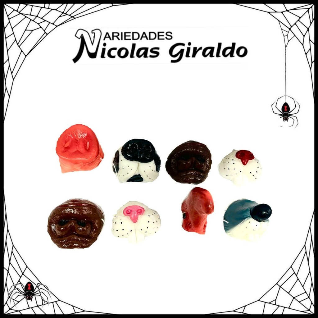 Nariz halloween caucho surtida PQT X12 