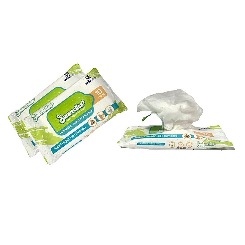 Papel higienico humedo suavecitos x10 pqt x12