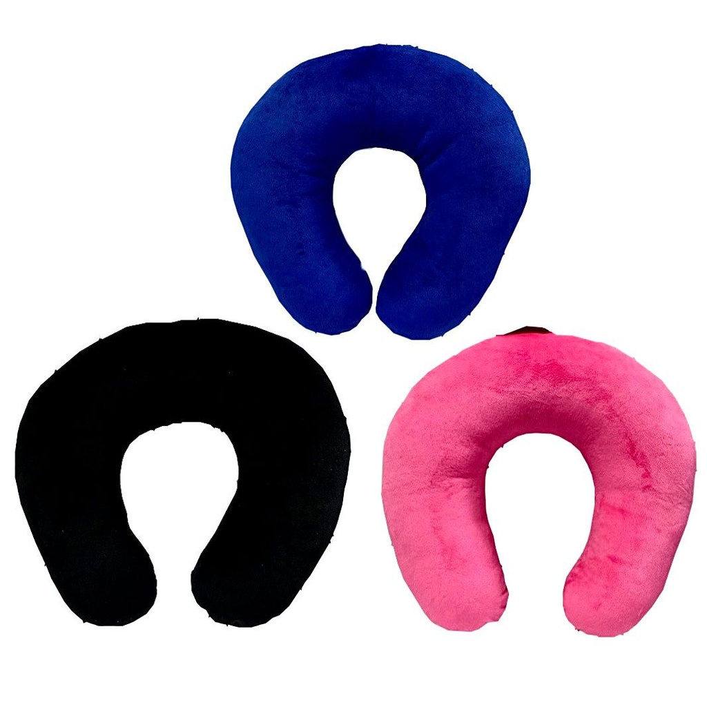 cojin cuello peluche unicolor 