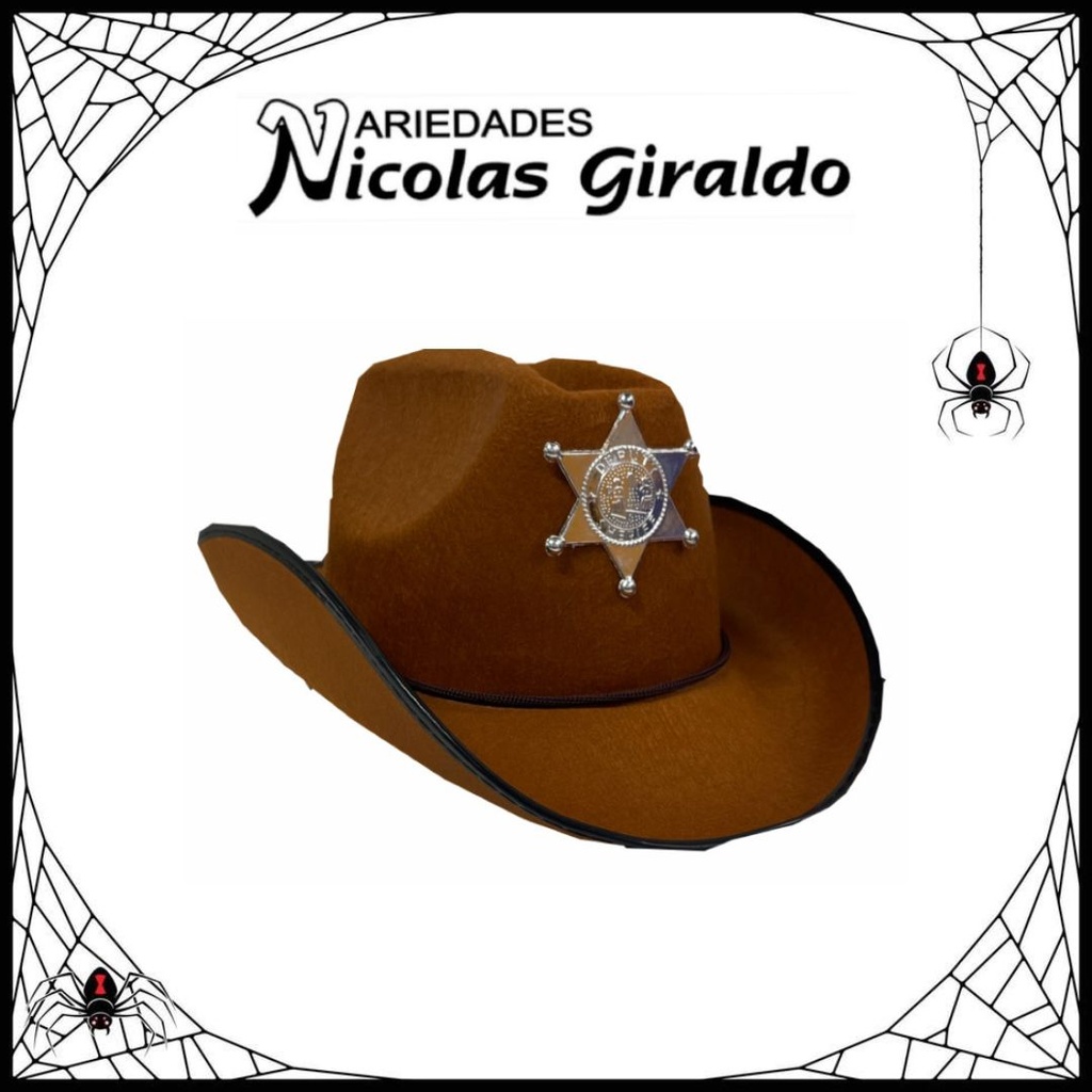Sombrero halloween vaquero fino  