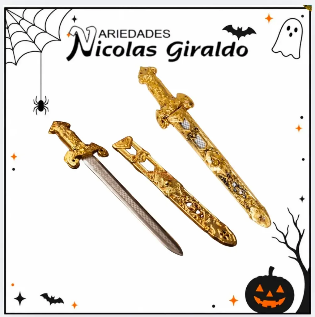 [YN-1639] Espada halloween dorada pequeña 
